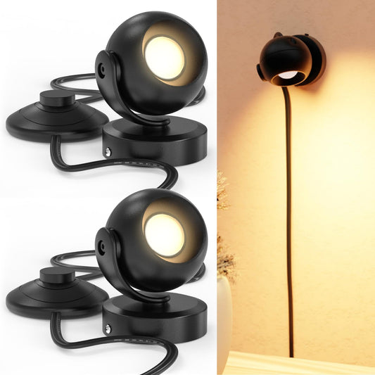 Sunco Spot Lights Indoor, LED Uplighting Ceiling Spotlight Fixtures, Plant Light Décor, 300 LM, 3W, Selectable CCT 2700K/4000K/5000K, 50000 Lifetime