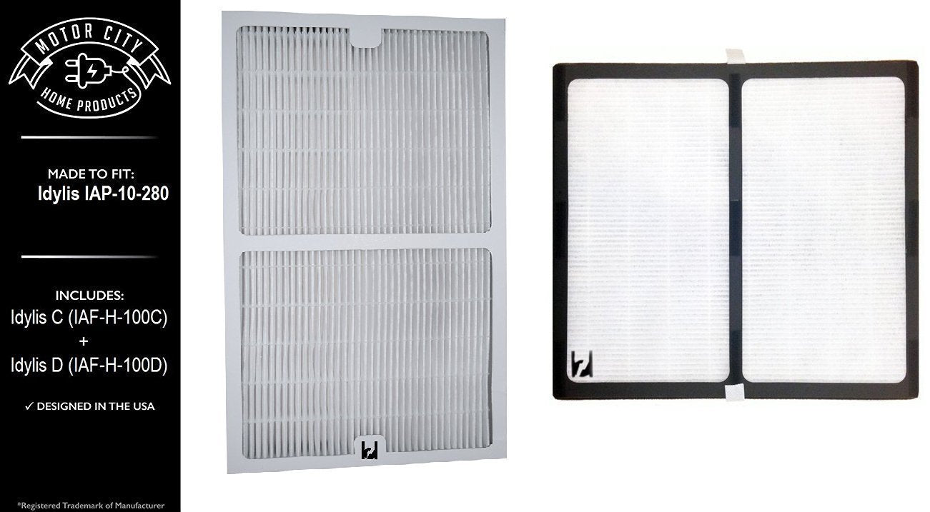 Premium Idylis C + D Filter Bundle Made to Fit Idylis IAP-10-280 (Without Carbon Filters)