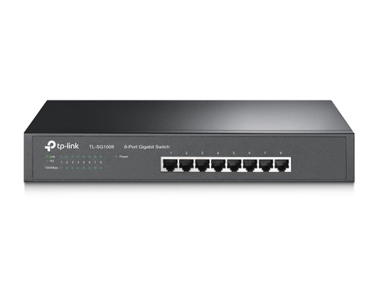 TP-Link 8-Port Gigabit Ethernet Unmanaged Switch | Plug and Play | Metal | Desktop/Rackmount | Limited Lifetime (TL-SG1008)