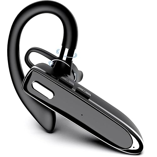 WJBCNEENT Single Ear Business Earbuds, Wireless Bluetooth Headphone with Mic, 80 Hours Standby Time Bluetooth 5.3 Earpiece for Truck/Car Driving (No