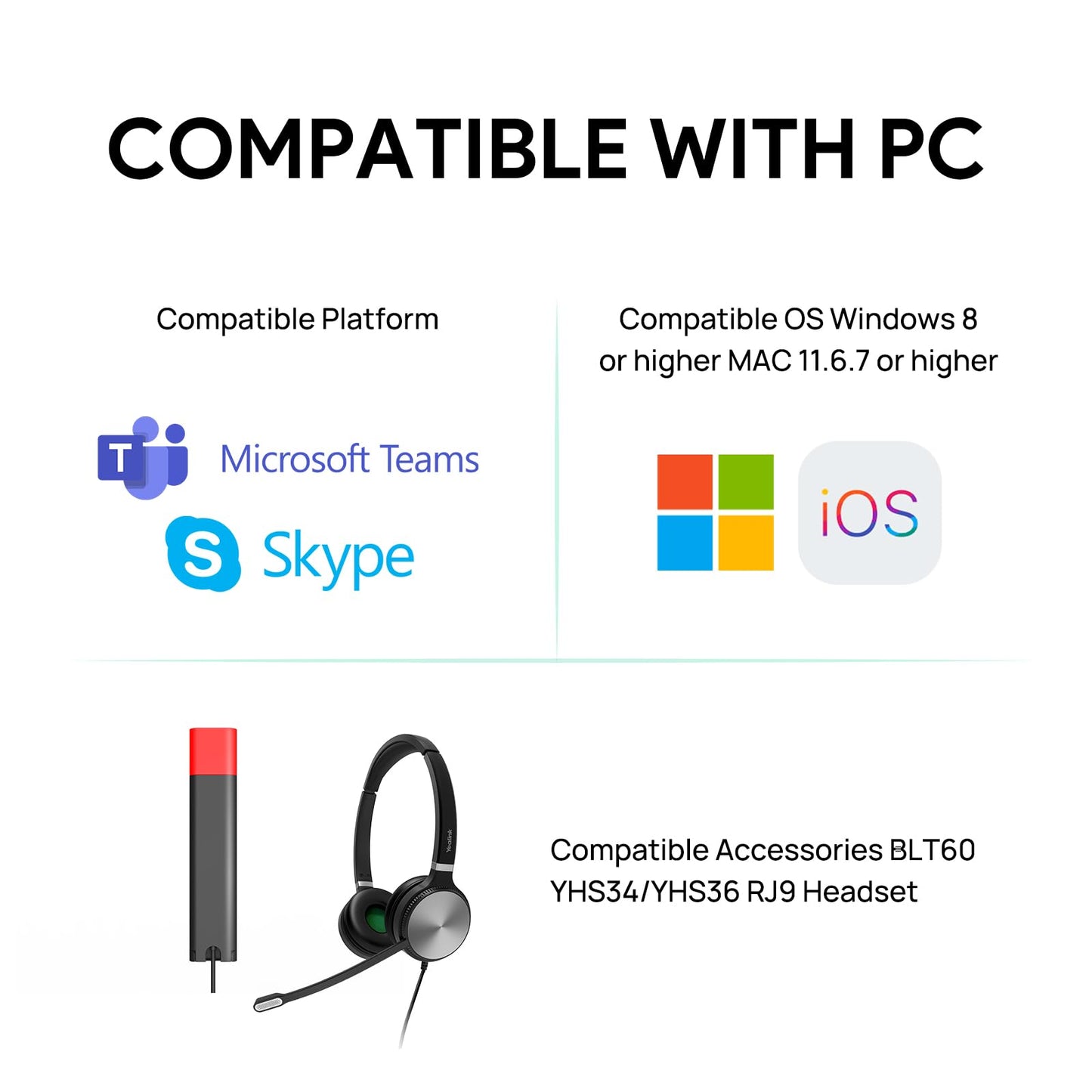 Yealink MP45 Microsoft Teams Certified USB Desk Phone | NOT SIP/VoIP Compatible | Plug & Play,Powered by Computer via USB-A/C | Dedicated Teams/Skype