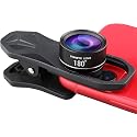 180° fisheye Lens for iPhone Samsung Google Android Smartphone,with Clip,Cell Phone Lens,anamorphic Lens,Funny Pictures