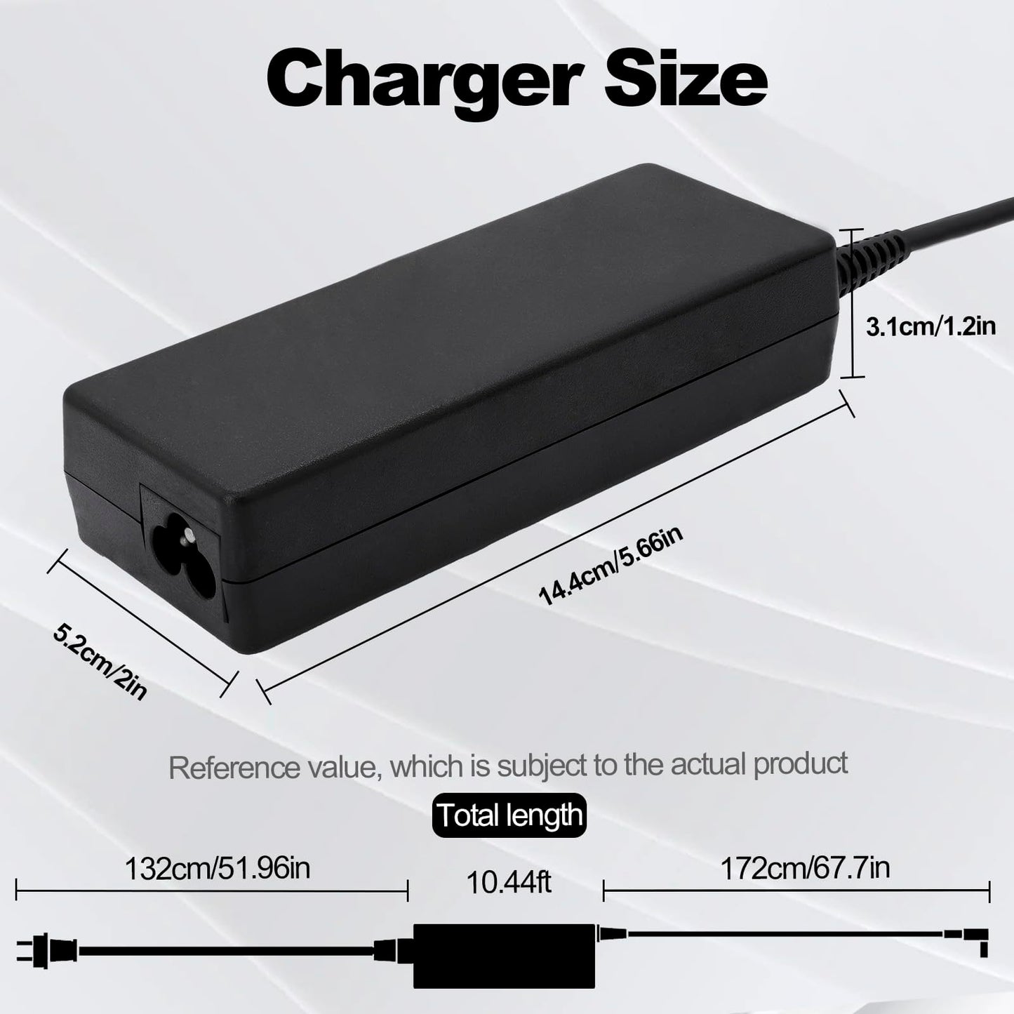 15.6V 7.05A 110W 5.5 2.5mm CF-AA5713A M2 Power Charger Compatible with Panasonic TOUGHBOOK CF-31 CF-52 CF-53 CF-19 CF-54 CF-33 CF-74 CF-AA5713A M1