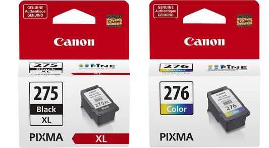 Canon PG-275 XL Black CL-276 Color Ink Cartridges (Retail Packaging)