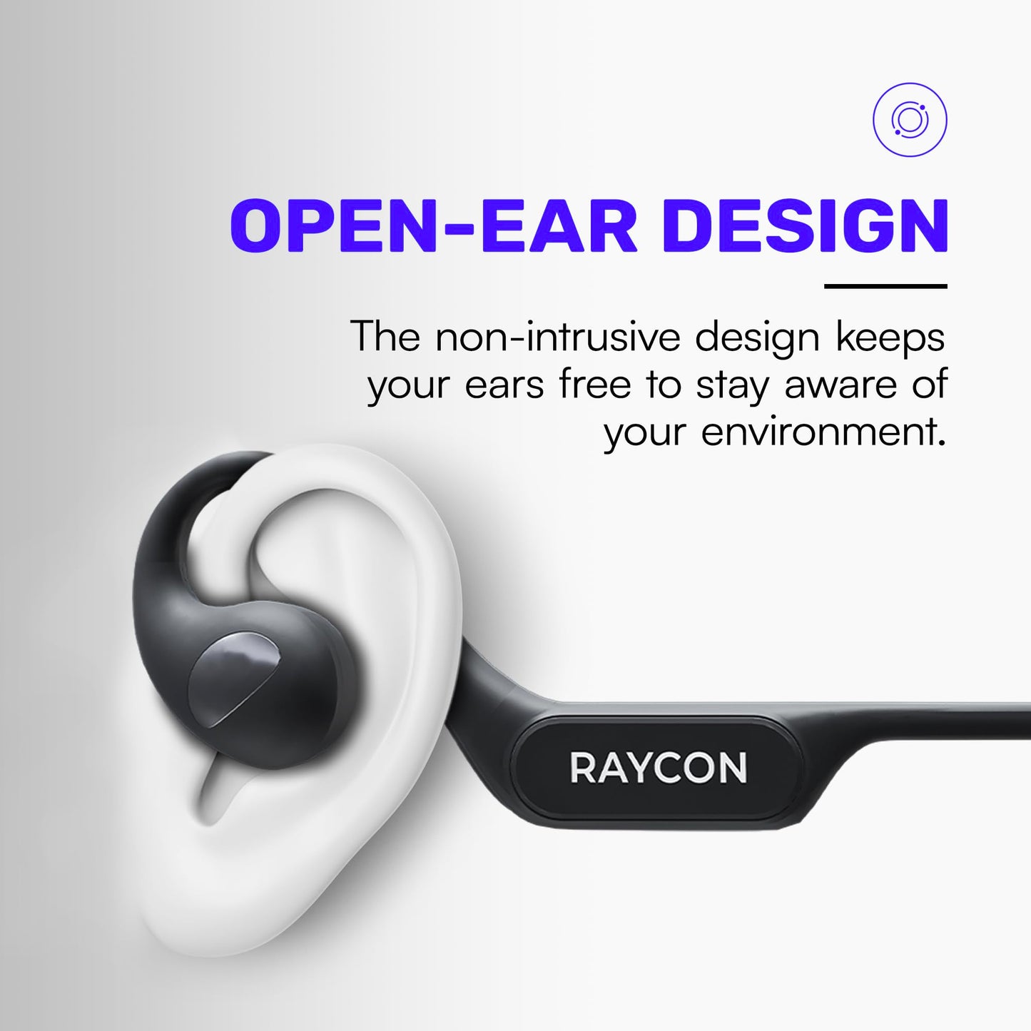 Raycon Open Headphones - Lightweight Wireless Over-Ear Design with Immersive Sound Quality, Long Battery Life, and Comfortable Fit for All-Day Wear…