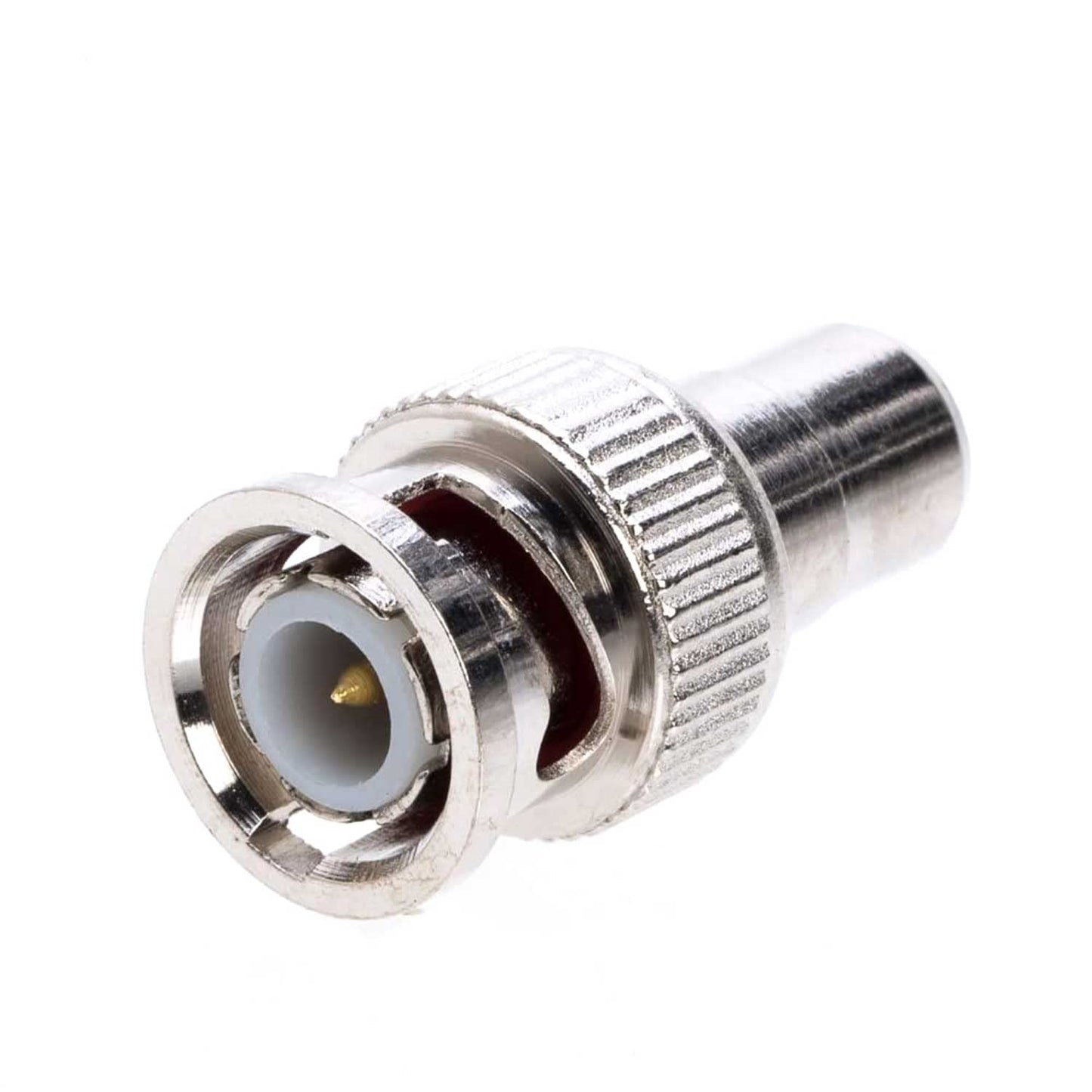 Cctv4Less BNC Male to RCA Female Adapter - Straight Connector for CCTV, Security Camera, Coaxial RG6, TV & Satellite (100)