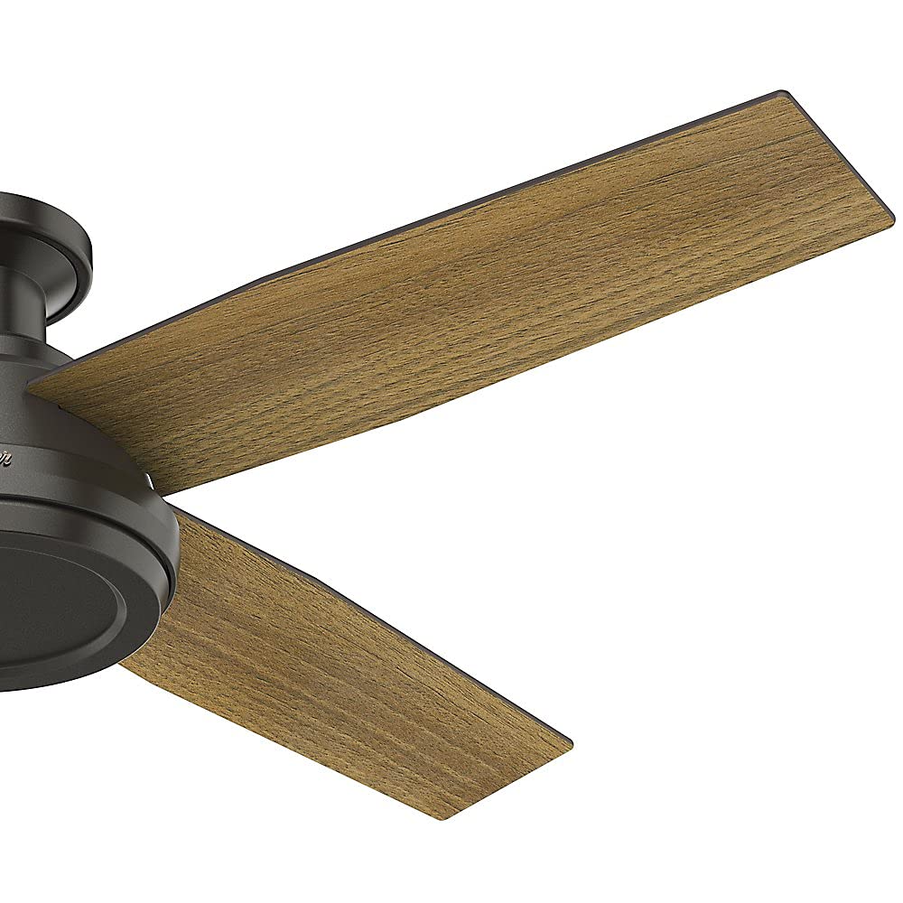 Hunter Fan 52 inch Low Profile Modern Ceiling Fan with Remote Control, Noble Bronze (Renewed)