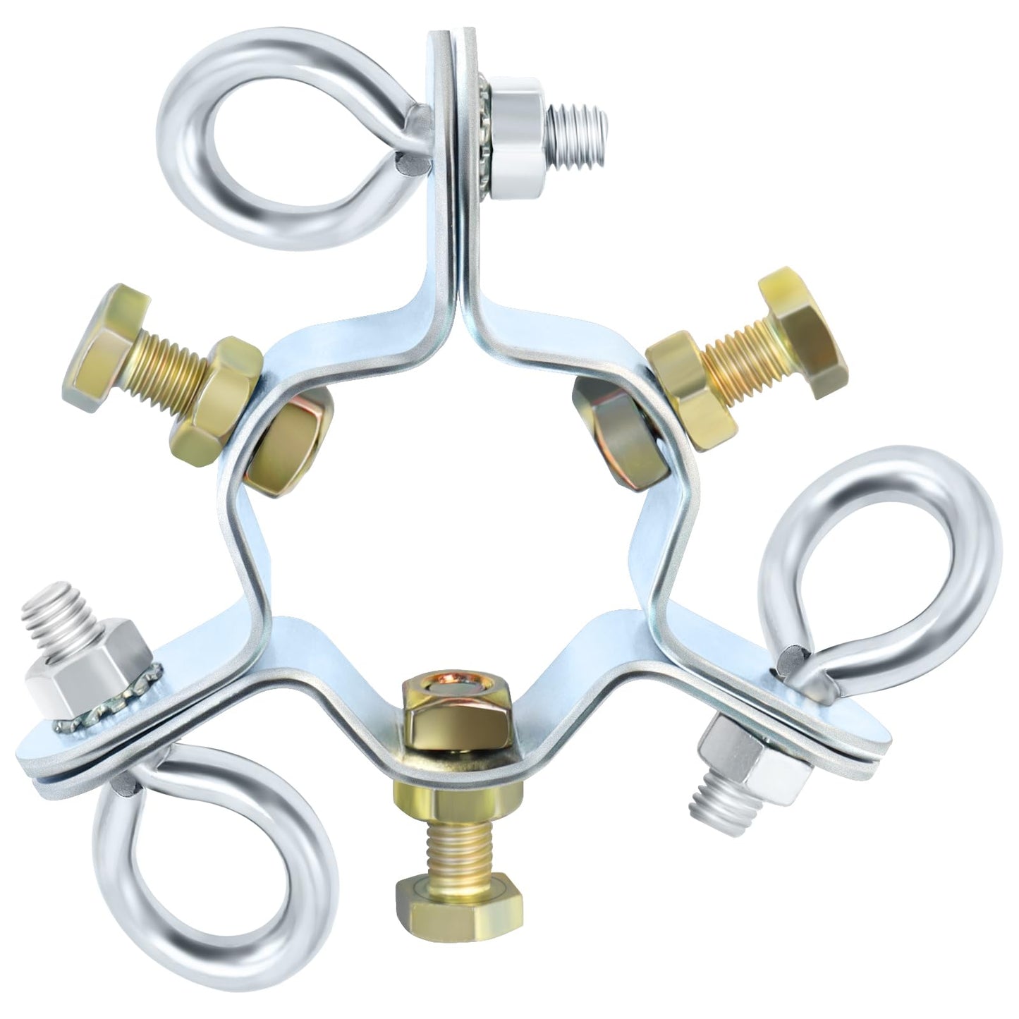 EZ 43-A 3 Way Antenna Masts Guy Wire Clamp, Antenna Mast Mount for Erecting 0.8" to 1.8" Antenna Masts