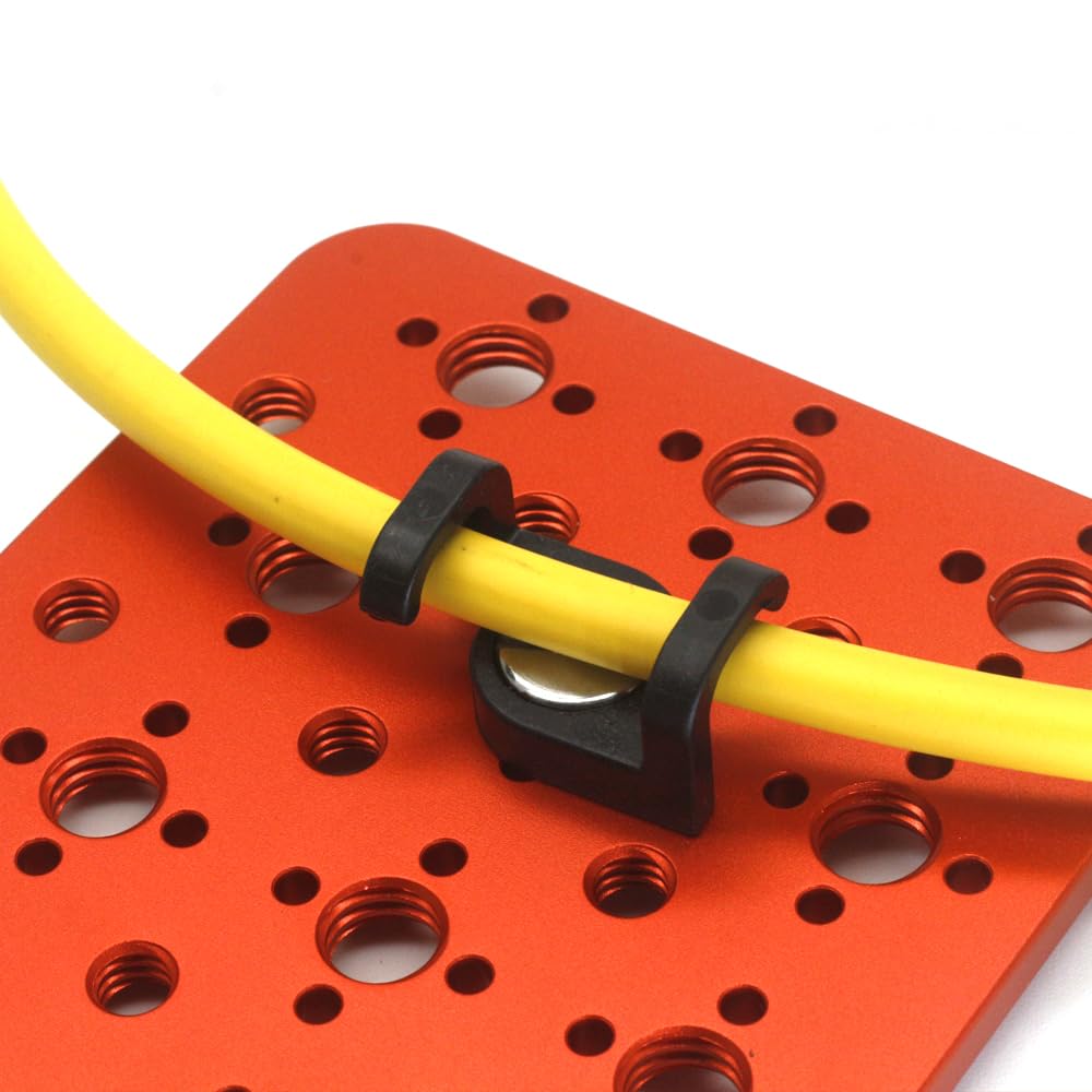 SZJELEN Cable Clamp Wire Clip with 3/8 Screw ARRI RED Camera Power Cable Clamp for Fixed Camera Cable (A red one)