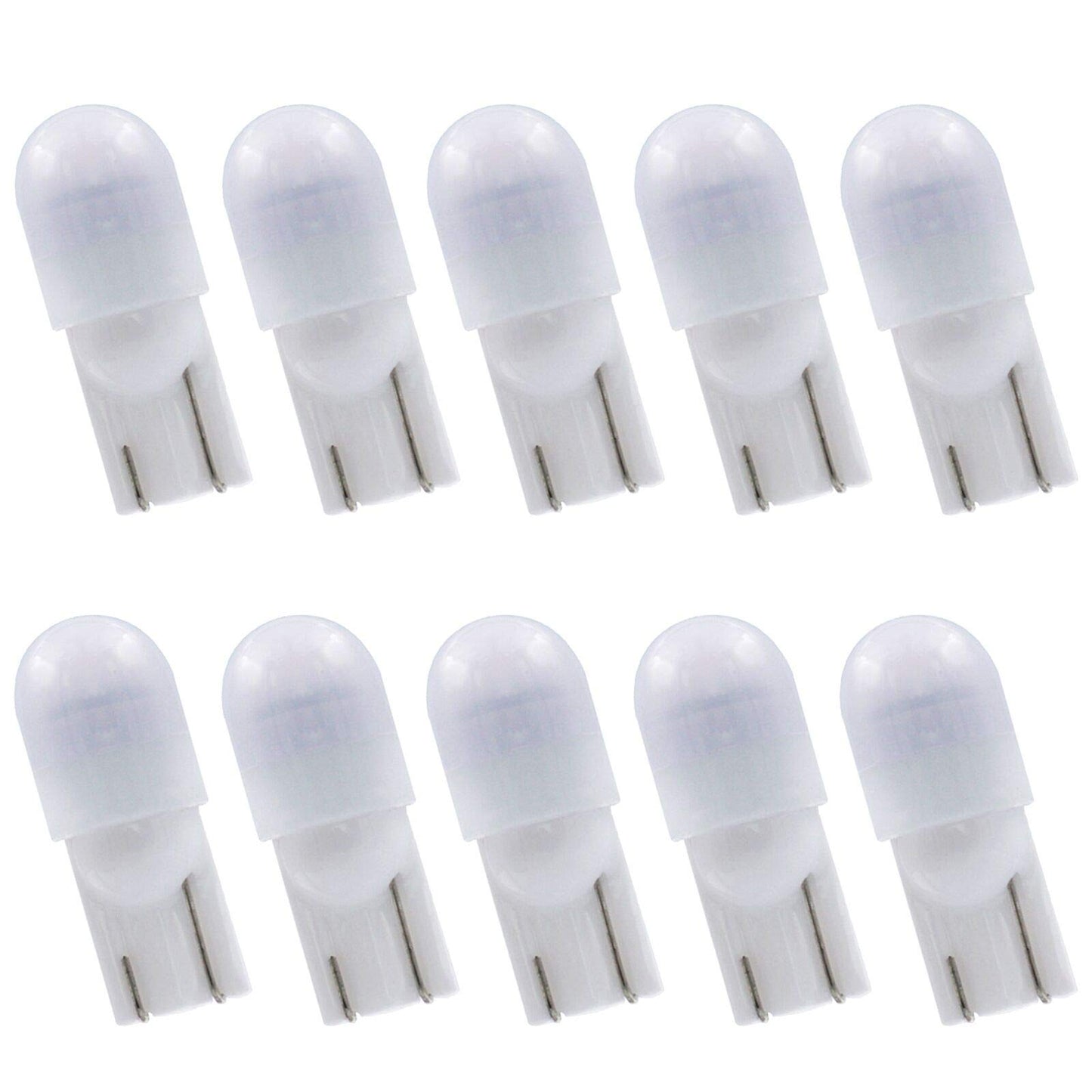 Noobibaba T5 T10 Wedge Base LED Landscape Light Bulb 12VDC 2700K 1W 10-Pack