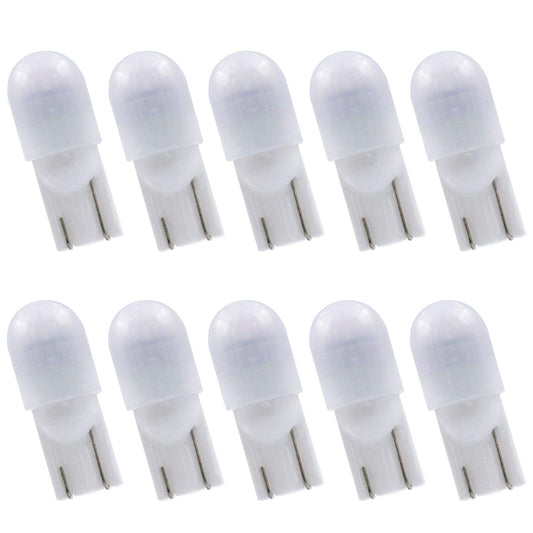 Noobibaba T5 T10 Wedge Base LED Landscape Light Bulb 12VDC 2700K 1W 10-Pack