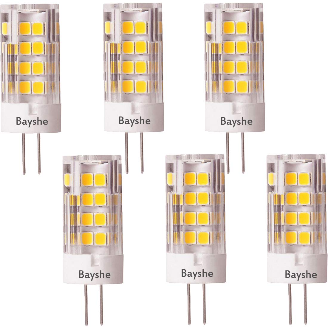 BAYSHE G4 LED Bulb 2700K Warm White 3.5W AC/DC12V Ceramic GU4 Base