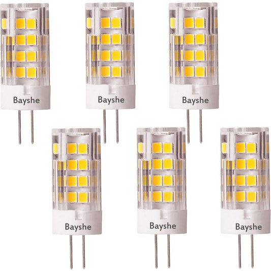 BAYSHE G4 LED Bulb 2700K Warm White 3.5W AC/DC12V Ceramic GU4 Base