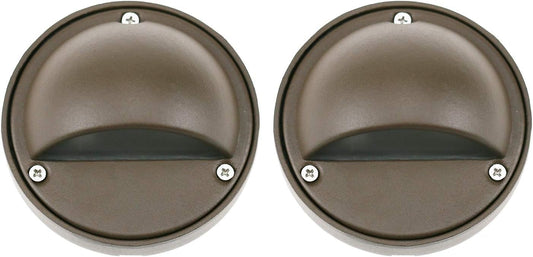 Lumina Lighting® 2W LED Deck Lights (2 Pack) | Low Voltage Landscape Lighting Waterproof - 12V 3000K Outdoor Patio Step Deck Lighting | Replaceable G4