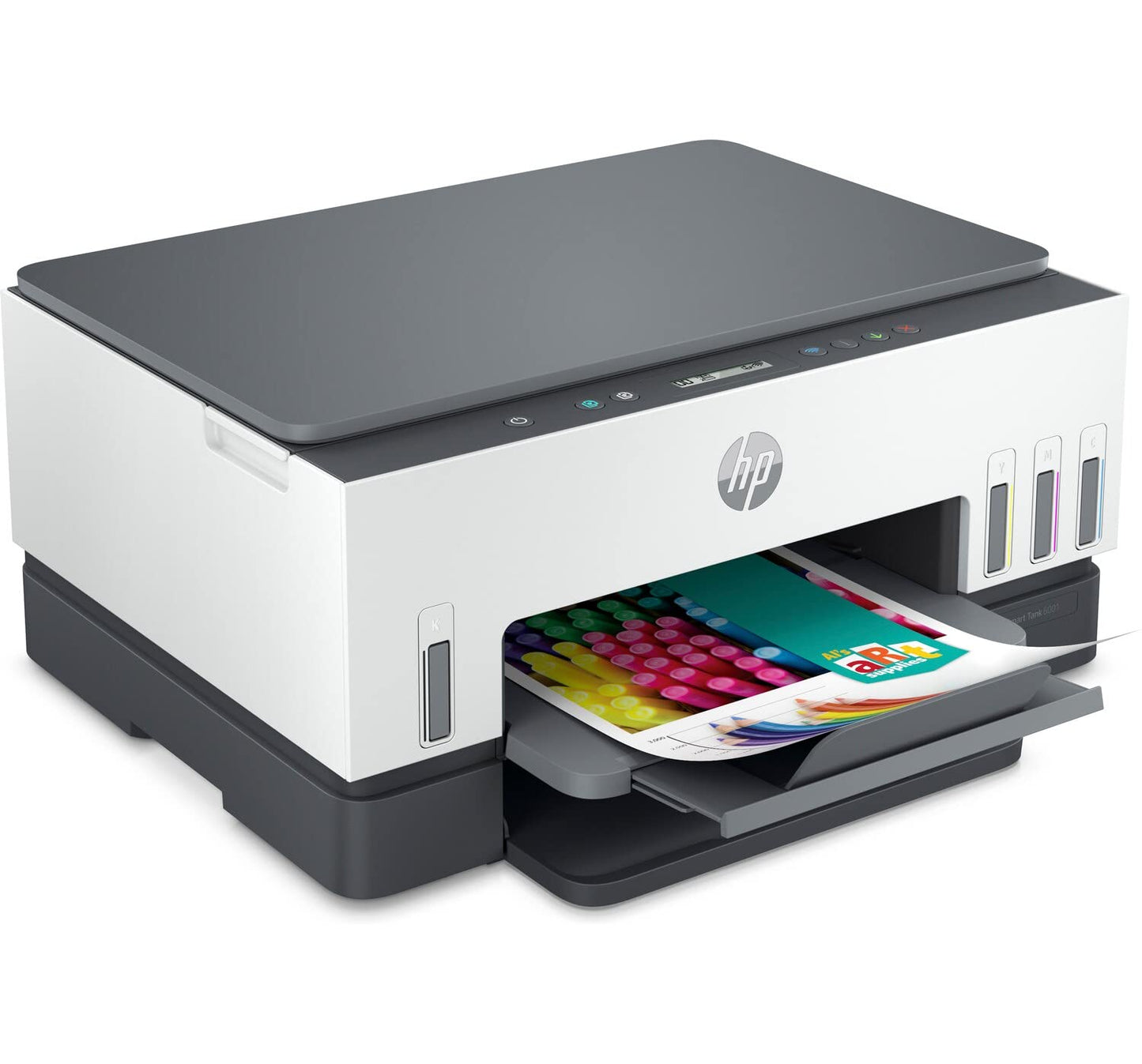 HP Smart -Tank 6001 Wireless All-in-One Inkjet Printer, Cartridge-Free Ink Bluetooth WiFi USB Mobile Computer Printer, Scanner, Copier, Fax