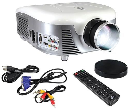 Pyle Video Projector Full HD 1080p - Widescreen Cinema Home Theater Projector, Built-in Stereo Speaker, Digital Multimedia, HDMI, USB & Adjustable