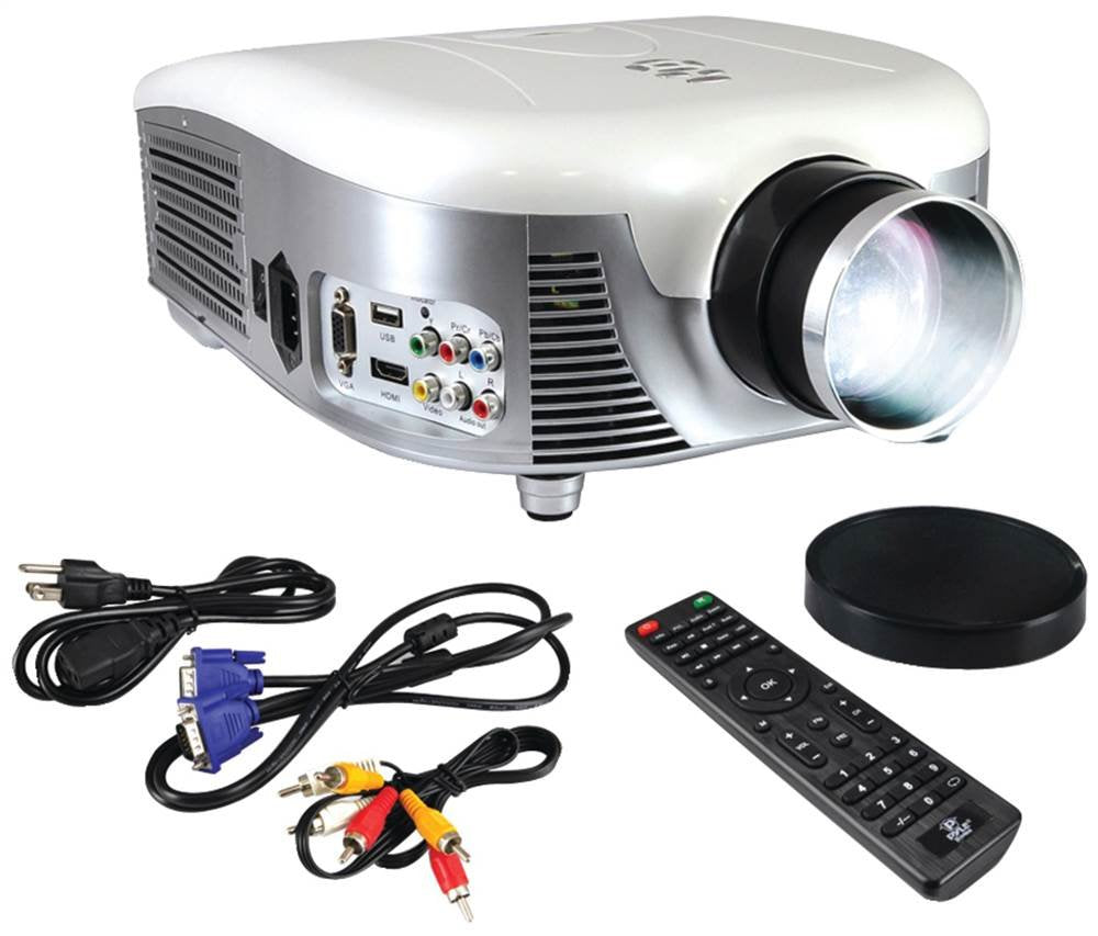 Pyle Video Projector Full HD 1080p - Widescreen Cinema Home Theater Projector, Built-in Stereo Speaker, Digital Multimedia, HDMI, USB & Adjustable