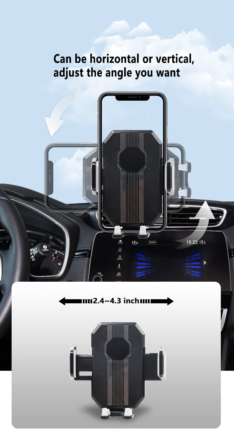 ZVATRA Adjustable and Rotatable Phone Holder for Car, Universal Compatible with iPhone 14, Green
