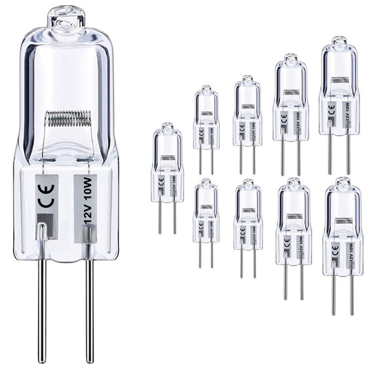 Vinaco G4 Halogen Bulb 12V 10W 2800K Warm White for Cabinet Lighting