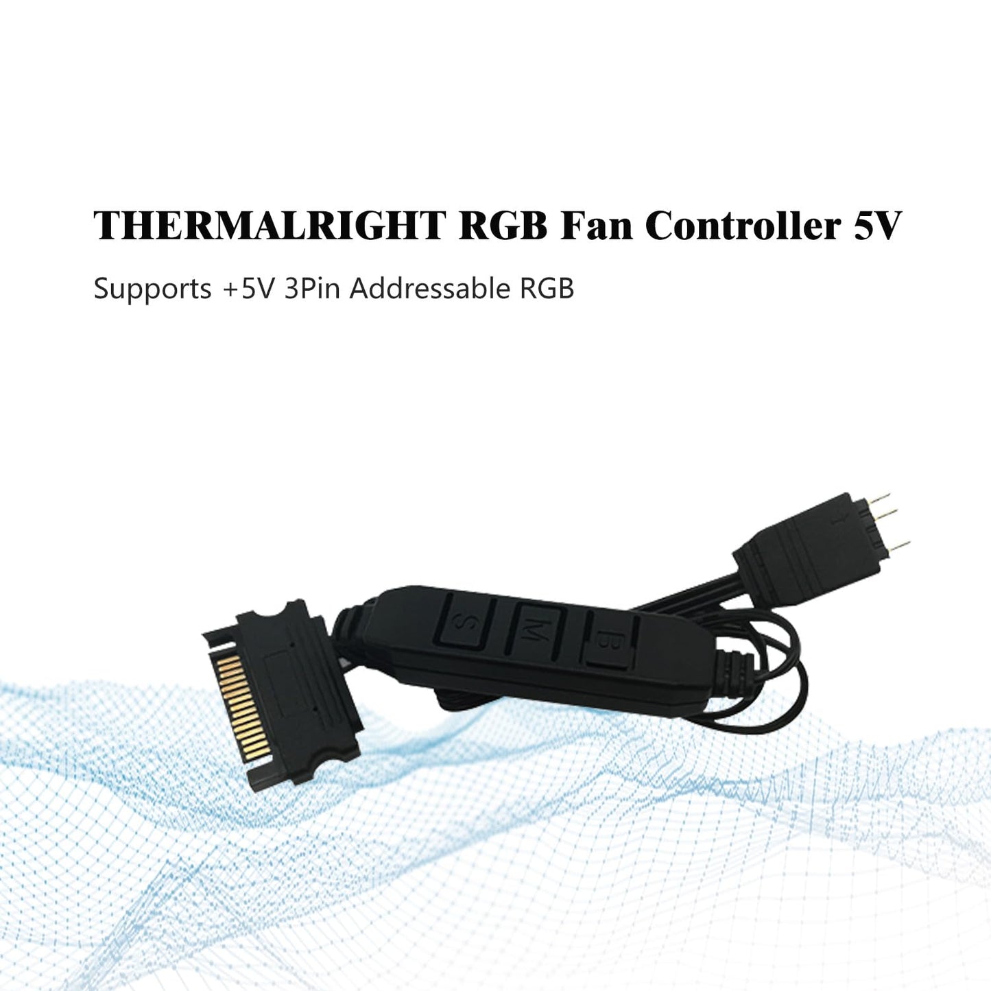 Thermalrlght A-RGB 5V Lighting Controller, 5V Computer case Fan Controller, Computer Cooling Fan LED Controller, Support 3PIN Lighting Interface, not