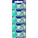 Murata 329 Battery SR731SW 1.55V Silver Oxide Watch Button Cell (5 Batteries)