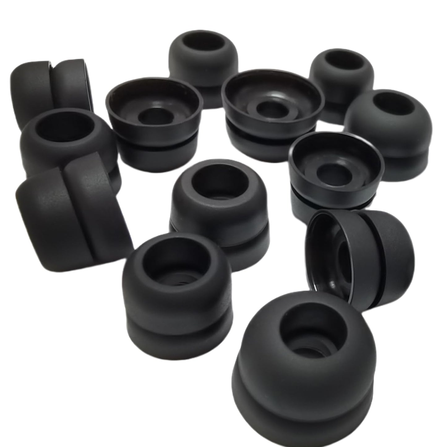 Double Flange Ear Tips for Beats Earbuds, Anti-Slip Universal Replacement Tips for Studio Buds+/Fit Pro/Solo Buds/PowerBeats Pro2, Noise Isolating, 6
