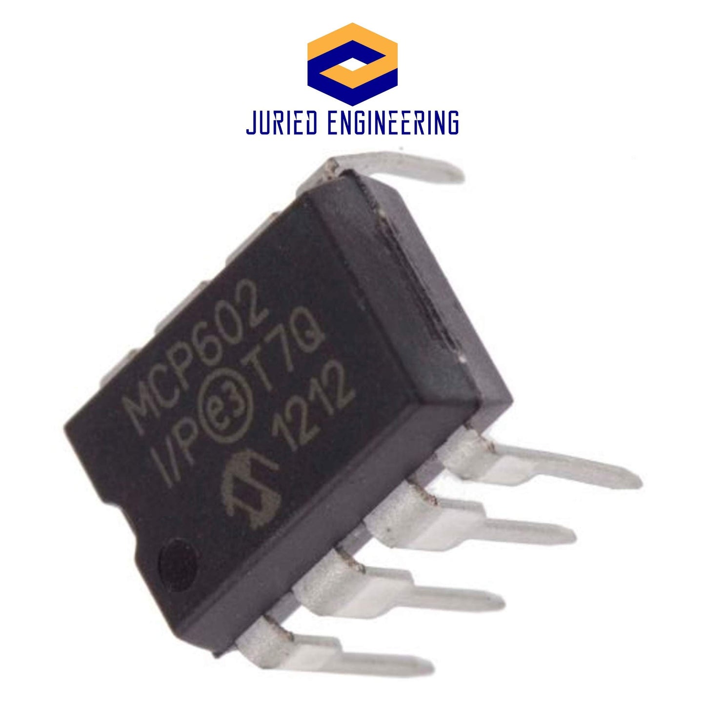 Juried Engineering Microchip MCP602-I/P MCP602 Dual Operational Amplifier Op-Amp 2.8MHZ 2.3V/us DIP-8 Breadboard-Friendly (Pack of 5)