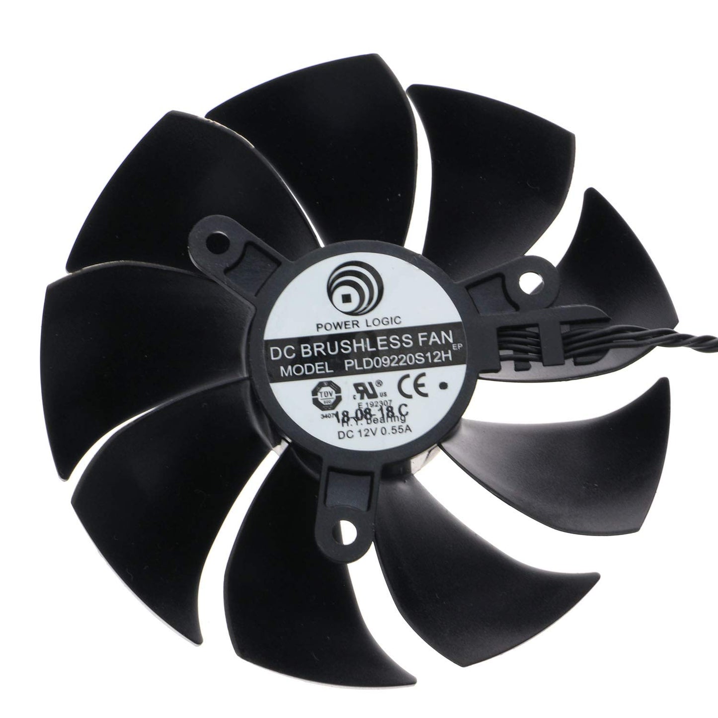 Right Cable 8.5cm Graphics Card Cooling Fan for EVGA RTX 2060 2070 2080 2080ti 4pin 12V PLD09220S12H