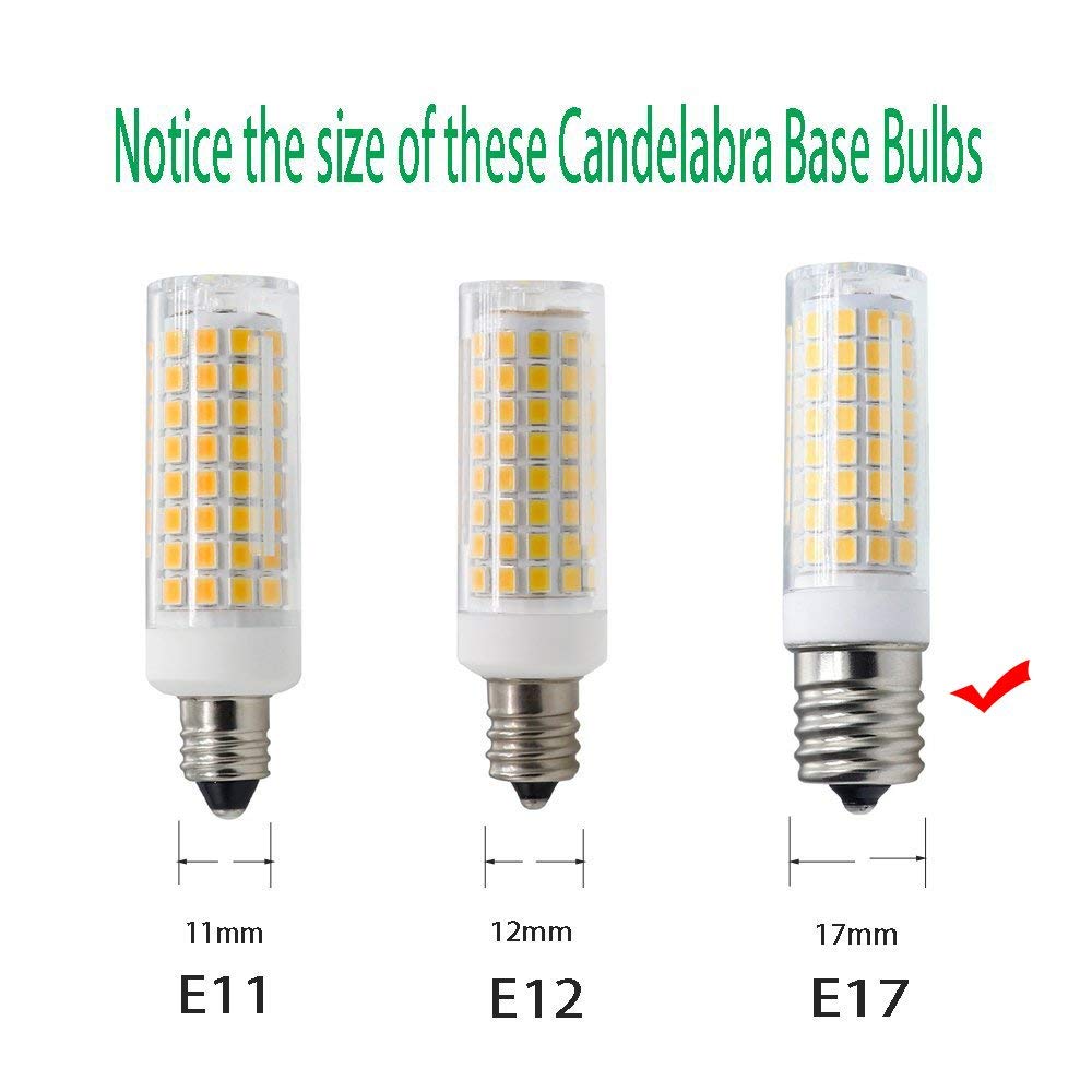 E17 LED Bulb,Dimmable 8W,80W Halogen Bulb Equivalent?800Lm, AC120V,E17 Bulb Warm White 3000k, for Over Counter Microwave Ovens (Pack of 2)
