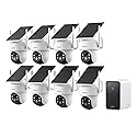 aosu D1 Classic 8-Cam Wireless Outdoor Security System, Solar Powered, 3K FullColor Night Vision, 360° PTZ, Smart AI Tracking, Local 32GB (Up