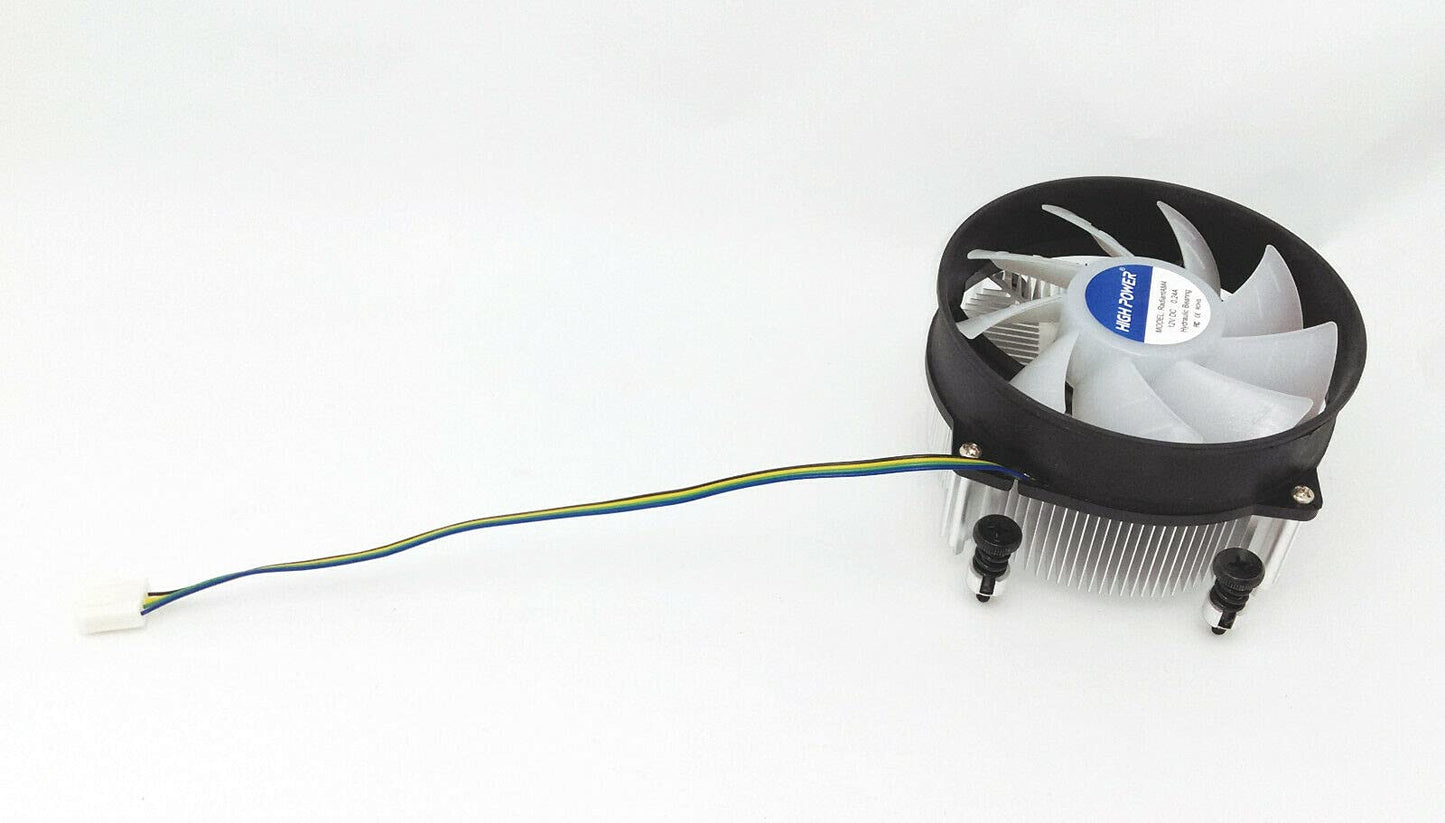 HIGH POWER BlueAM4 Blue LED Light CPU Air Cooler with Aluminum Heatsink & 95mm PWM Cooling Fan for AMD Ryzen 5,7,9 Processor/Socket AM4 / AM5 PC