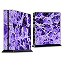 Skin Decal Vinyl Wrap for PS4 Sony Playstation Console (Skins only) / Neurons Purple Web Skin Weird
