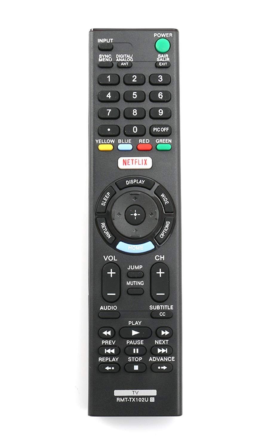 Universal for Sony TV Remote Control Compatible with Sony Bravia Smart LCD LED HD TVs RMT-TX102U