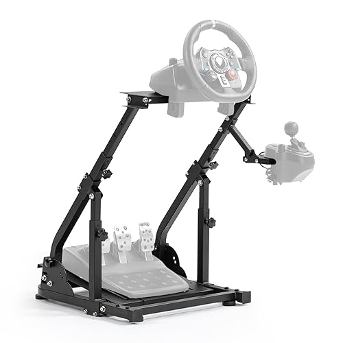 Marada Sim Racing Wheel Stand,Adjustable height angle Steering Wheel Stand,Fit for Logitech G25 G27 G29 G920 G923, for Thrustmaster T300 T248, No