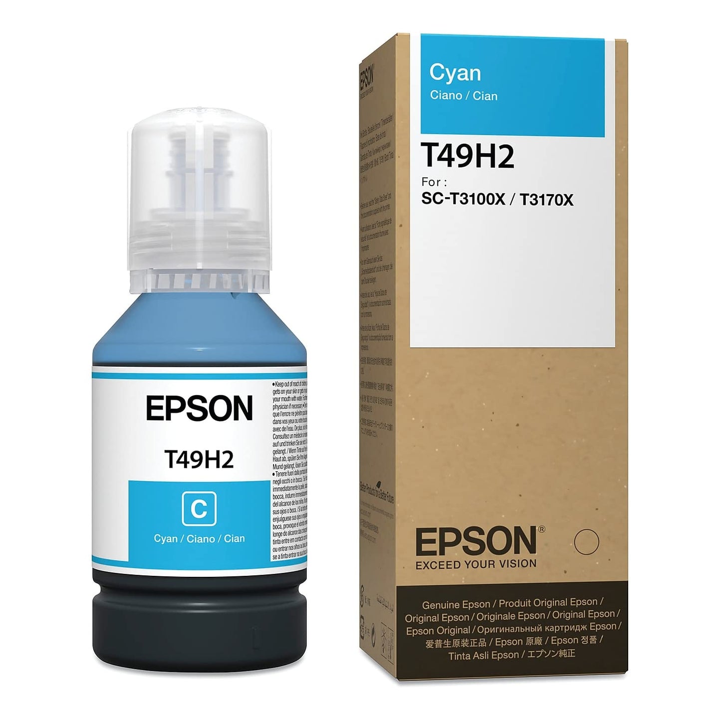 Epson T49H Ink Bottle - Cyan (140ml) (T49H200)