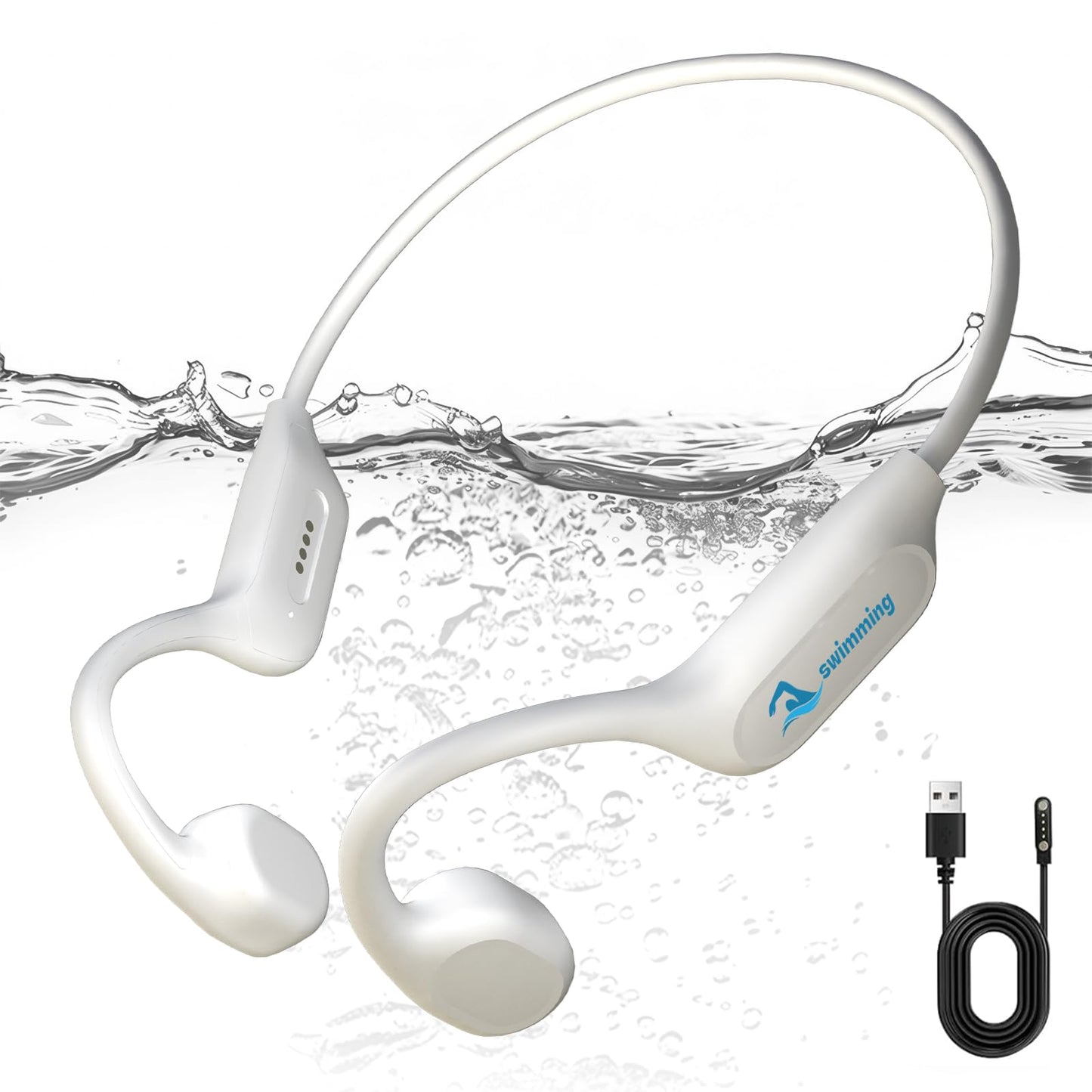Swimming Headphones Bone Conduction Bluetooth 6.0 IPX8 Waterproof 32G MP3