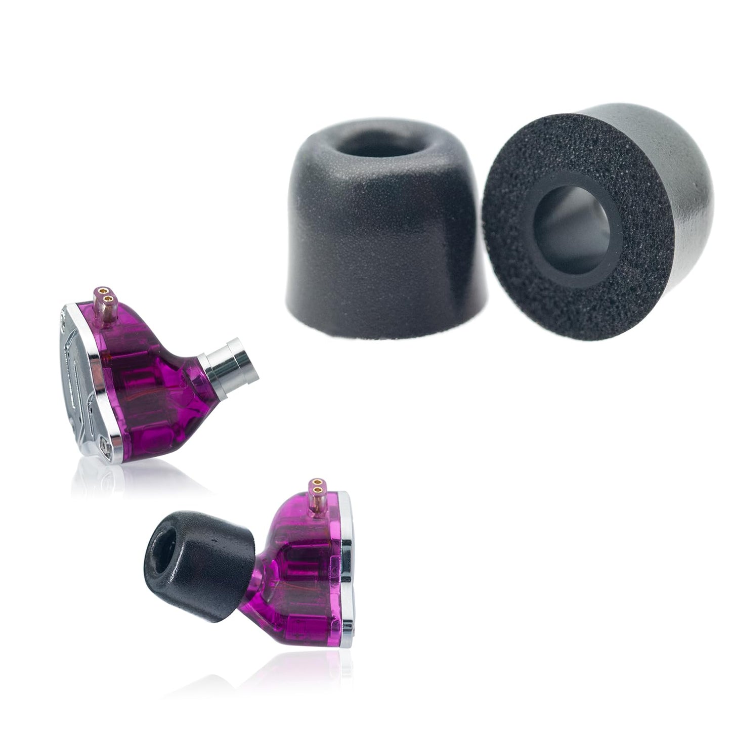 Klowcok Memory Foam Replacement Earbud Tips for KZ ZS10 Pro X ZSN, Sennheiser IE 200, TV Headset, IEM Earphones, in Ear Headphone Tips. 3