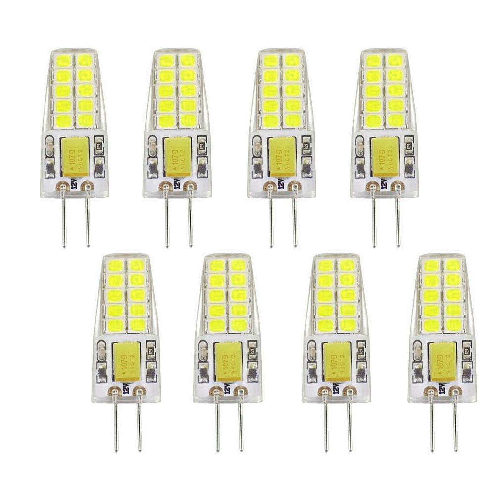 Edearkar 5W G4 LED Light Bulbs(8 Pack) AC/DC 12V Bi-Pin Base Ceiling Recessed Puck Light Bulb LED Replacement Halogen Bulb 50W Equivalent,360 Degree