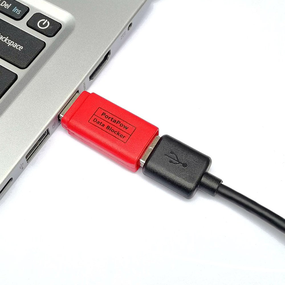 PortaPow USB Data Blocker (2 Pack) - Protect Against Juice Jacking