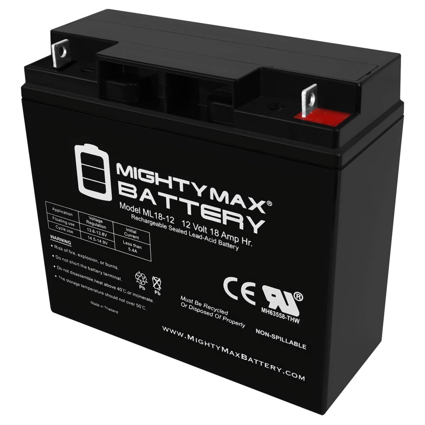 Mighty Max Battery 12V 18AH SLA Battery for Briggs Stratton Generator B4489GS 193043GS