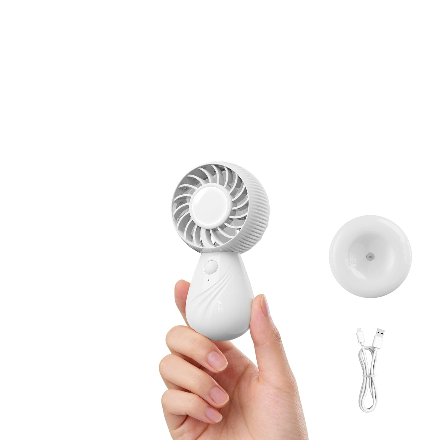 LAMJIE Portable Desktop Fan, Magnetic Rechargeable Mini Fan with 3 Speeds, Touch Control, Super Compact Appearance Design, 1800mAh Battery, USB