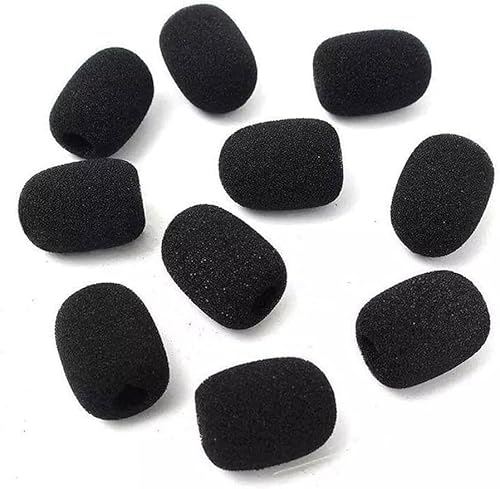 SquarezhenBo 10Pcs Black Microphone Headset Grill Windscreen Sponge Foam Mic Cover Price Black Wholesale Microphone Windscreens Microphones and