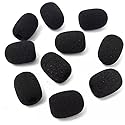 SquarezhenBo 10Pcs Black Microphone Headset Grill Windscreen Sponge Foam Mic Cover Price Black Wholesale Microphone Windscreens Microphones and