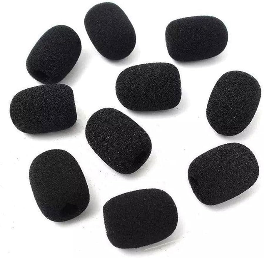SquarezhenBo 10Pcs Black Microphone Headset Grill Windscreen Sponge Foam Mic Cover Price Black Wholesale Microphone Windscreens Microphones and