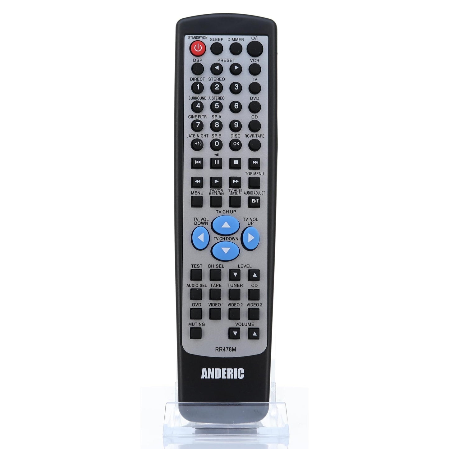 ANDERIC Replacement Remote for Onkyo & Integra A/V Receivers - Direct Replaces RC-478M, RC-518M, RC-479S - HST650, HT5650, HT5760, HT650