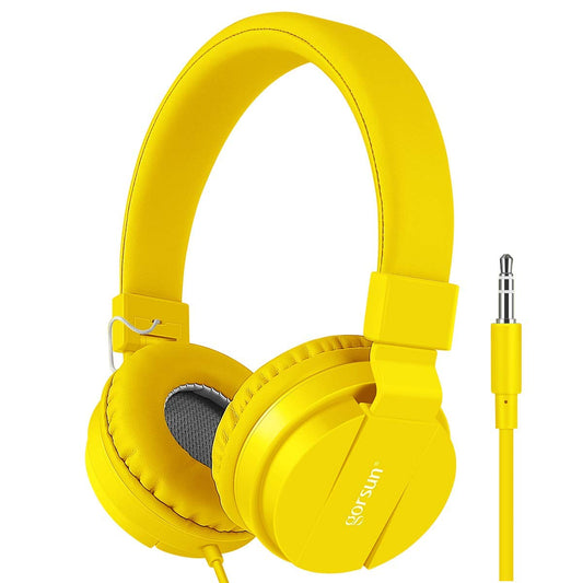 gorsun Kids Headphones, Lightweight Stereo Wired Toddler Headphones, Adjustable Headband Children's Headset for Smartphones Computer Pad…
