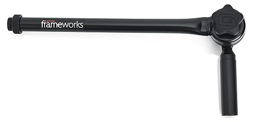 Gator Frameworks Adjustable Angled Mini Boom Arm with Interlocking Design, 9" Boom Arm (GFW-MIC-CLMPBM9)