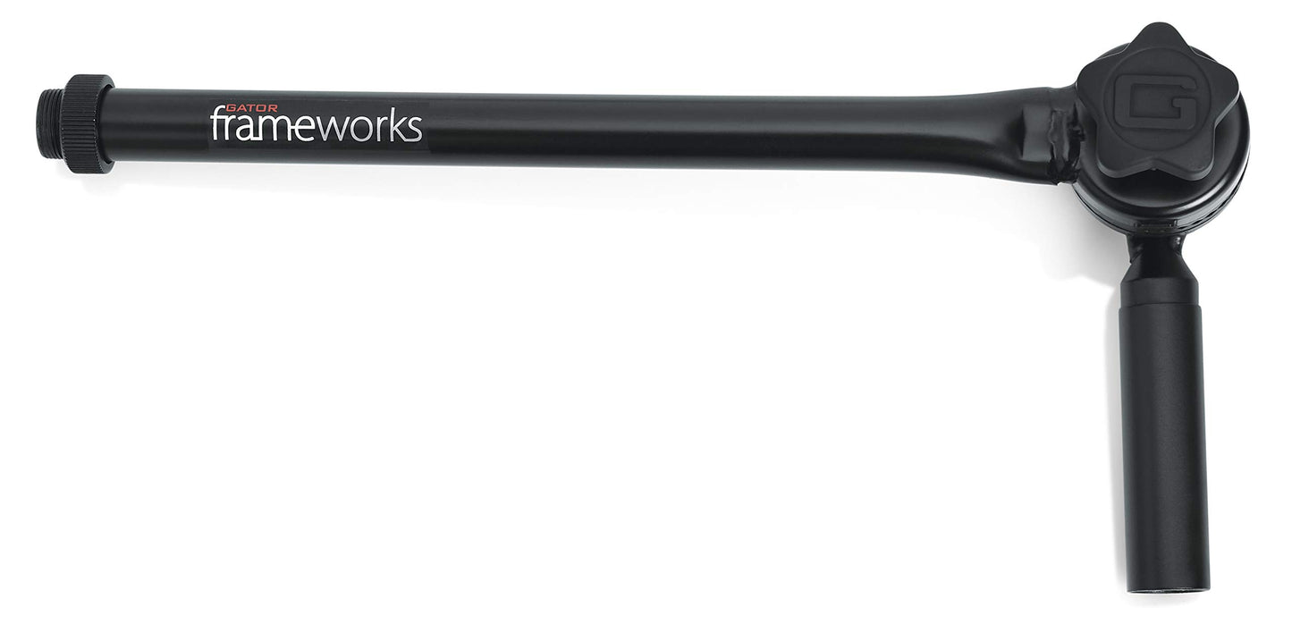Gator Frameworks Adjustable Angled Mini Boom Arm with Interlocking Design, 9" Boom Arm (GFW-MIC-CLMPBM9)