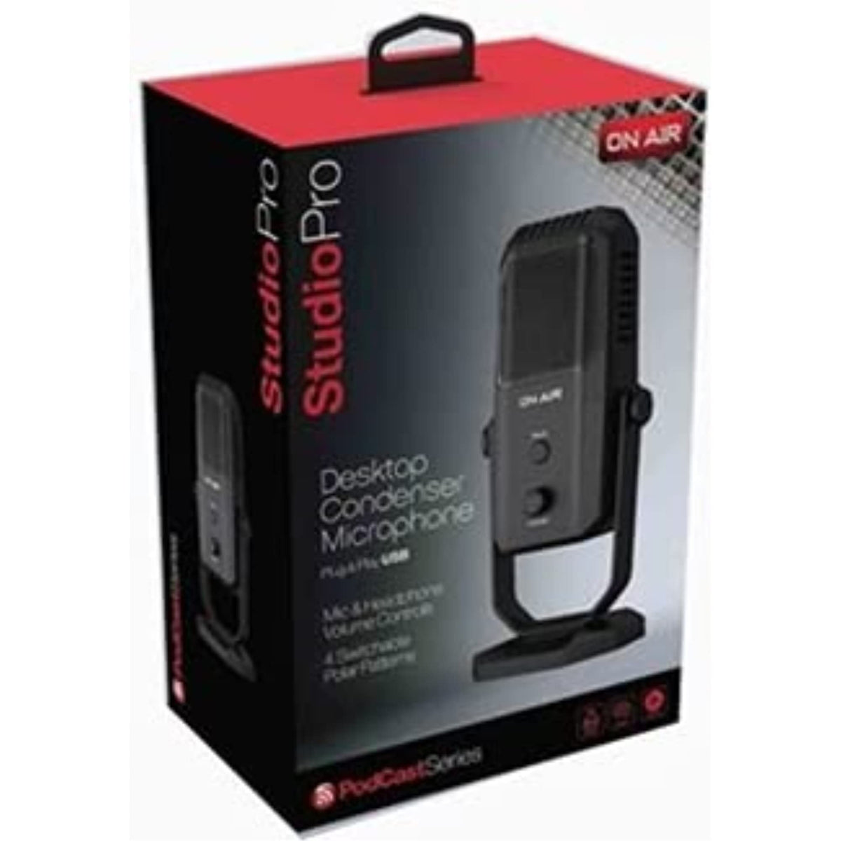 Tzumi 7523 Desktop Condensor Microphone USB Plug and Play Perfect for: Podcasting, Studio Recording, Video Conferencing, Online Gaming, Vlogging
