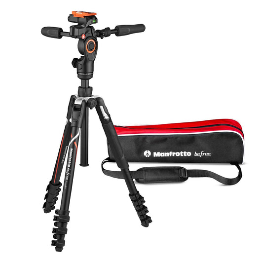 Manfrotto Befree Advanced 3-Way Camera Tripod for Sony's Alpha Cameras, Aluminium Travel MiniTripod, Lever Lock, with 3-Way Fluid Head, for Photo